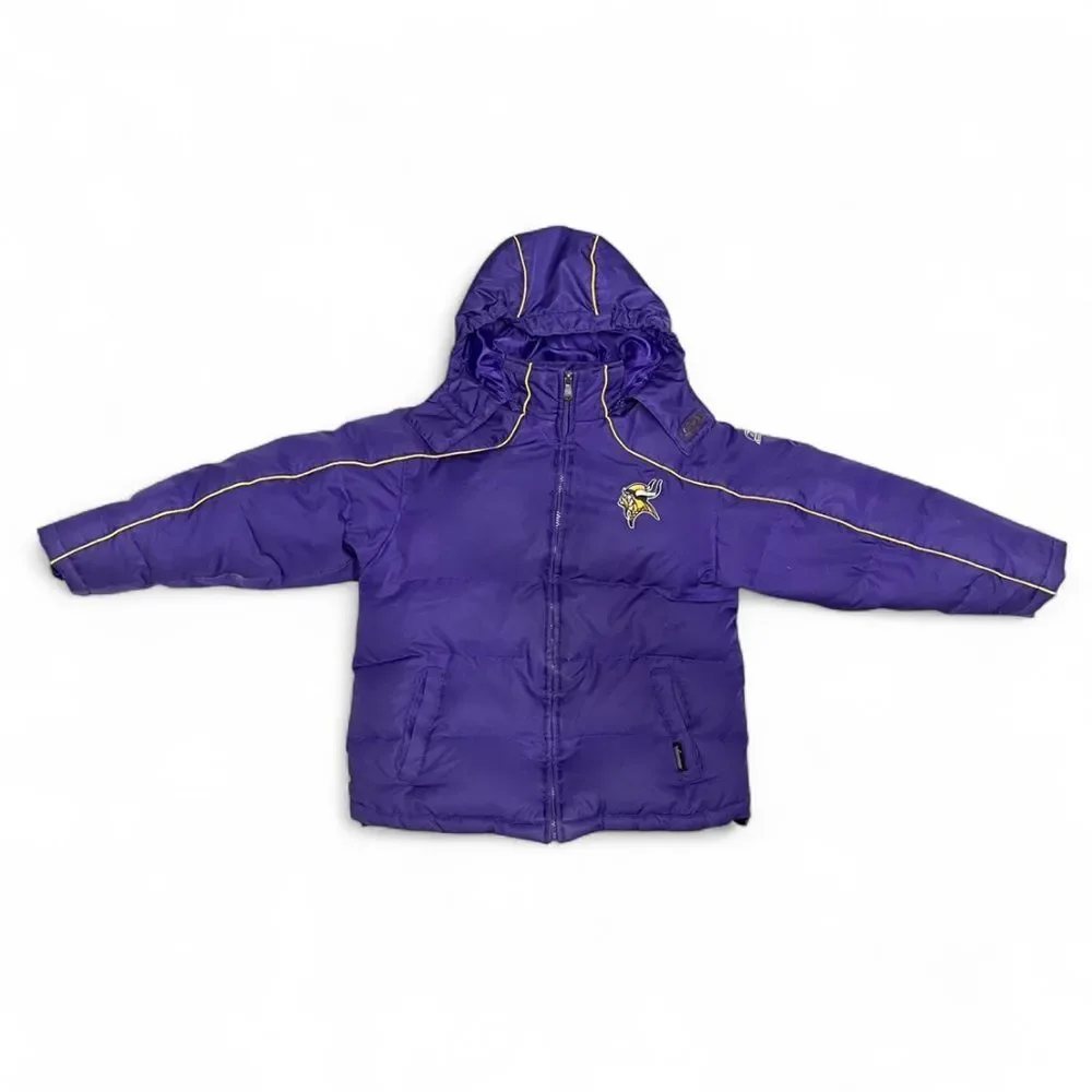 Vintage NFL Vikings Down Puffer Jacket Boys Size Medium 10/12